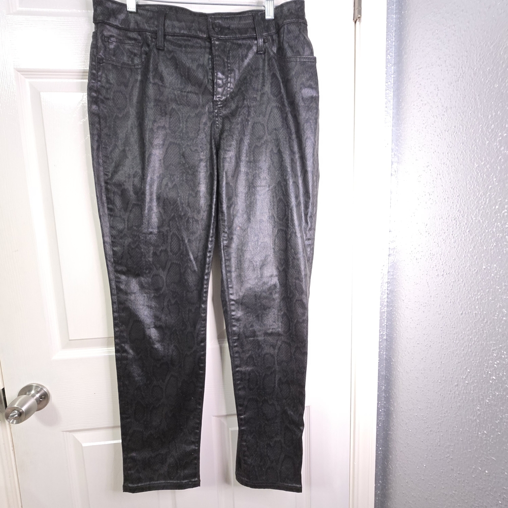 Black Snake Print Pants